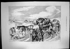 Original Old Antique Print