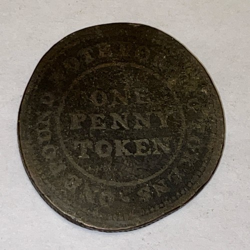 Old antique squashed flat - , one