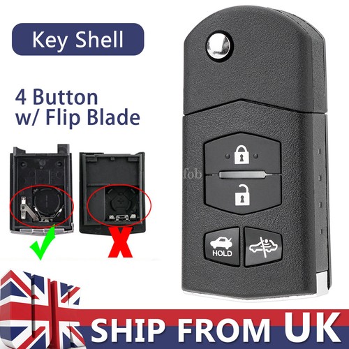 Button flip remote key fob - button,