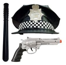 Police Fancy Dress Hat Cops Robbers FBI Accessories Prop Costume Unisex Lot