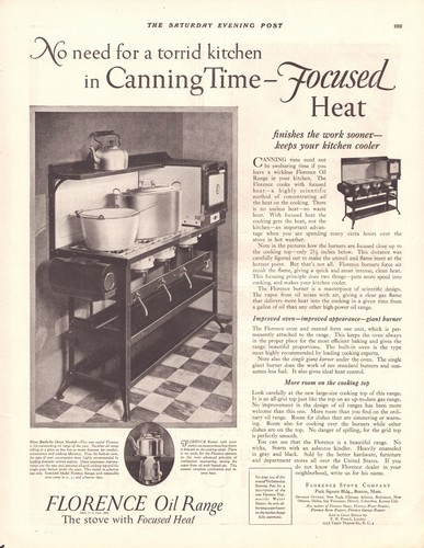 1927 florence oil range stove - 1927,