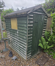 Wooden Garden Shed 6 x 4 in good solid useable condition
