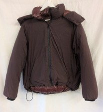 Ladies ZARA Purple Lipped Down Coat Jacket Size UK XS - CG H27