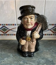 Vintage Roy Kirkham Character Toby Jug The Sweep 18cm Tall Handpainted