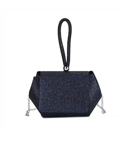 Crystal clutch bag navy - clutch,