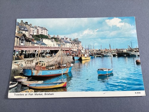 Brixham postcard trawlers at - trawlers,