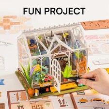 Rolife 1:24 Dreamy Garden House DIY Wooden Miniature Dollhouse Furniture Kit