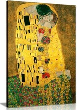 Gustav Klimt Kiss Canvas Wall