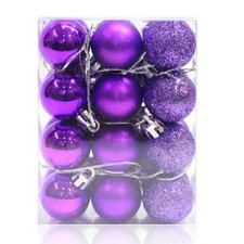 24pcs 1.2in 3cm Christmas Decor Baubles Tree Balls Xmas Party Wedding Ornament