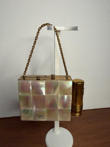 Antique pearl gold minaudière