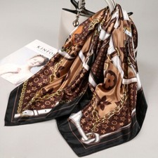 Women Square 90 cm Shawl Satin