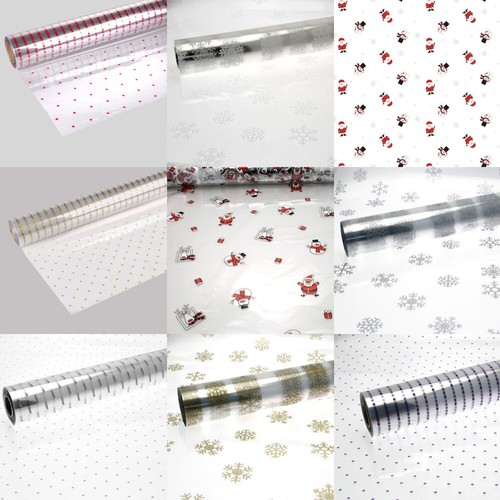 Christmas cellophane gift wrap - cellophane,