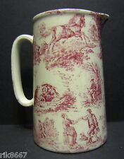 Heron Cross Pottery ROMANCE (RED) Chintz English 1 Pint Milk Jug