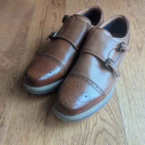 Double monk strap brown brogue - monk,