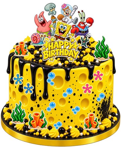 Spongebob cake scene stand - scene, up