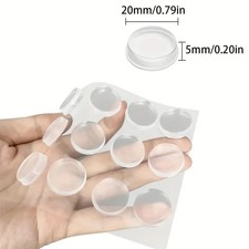6x Self Adhesive Flat Topped Bumper Buffer Pads Silicone Feet - 20 mm x 5 mm