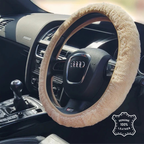 Sheepskin steering wheel - steering, cover