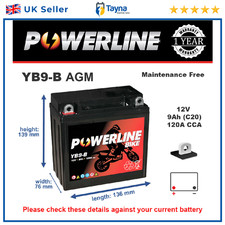 Yb9 agm powerline - agm, motorcycle