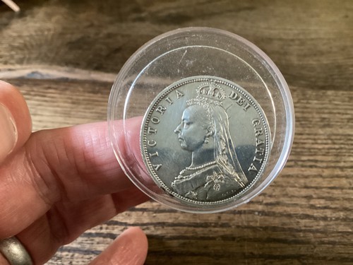 1887 half crown - half, high