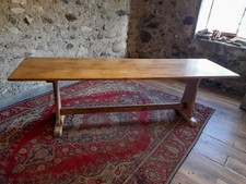 VINTAGE SOLID OAK REFECTORY DINING TABLE