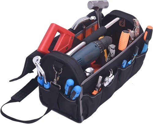 Rigid frame open top tool - tool, tote