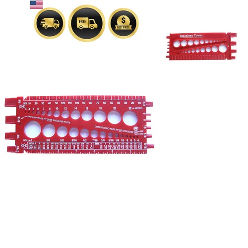 Nut bolt thread gauge red - nut,