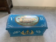 Very Rare Trunk Hand painted blanket/toy box Victorian Style