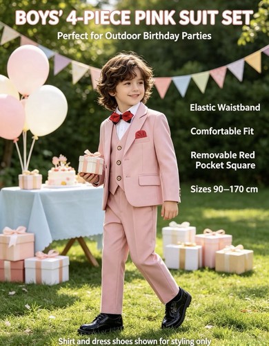 Boys formal pink suit piece - formal,