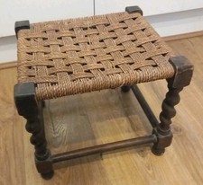 Vintage Foot Stool Seat Wooden