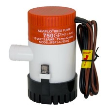 SEAFLO 12V 750GPH Bilge Pump Boat Marine Yacht Submersible Water Pump 3/4" Dia