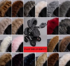 Luxury Fur Pram Hood Fur Trim