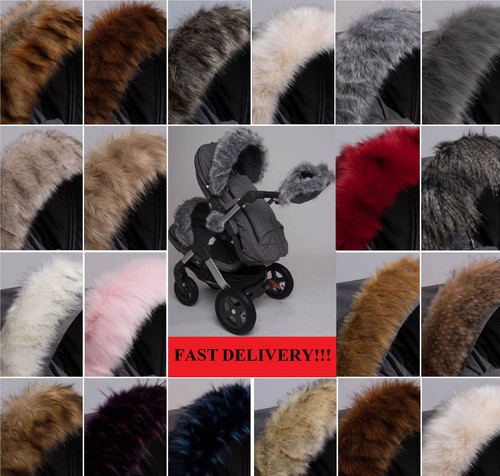 Luxury fur pram hood - pram, trim