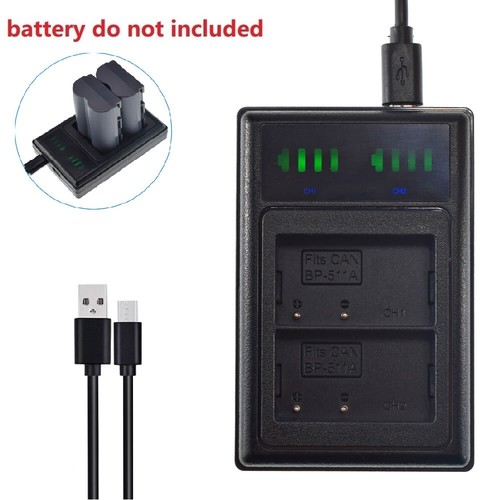 Dual battery charger for - battery, canon