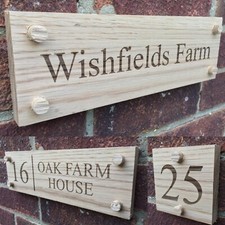 Personalised Oak House Sign
