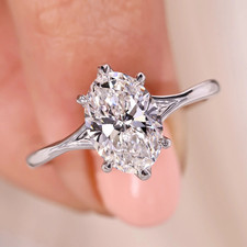 2 Carat Solitaire Oval Lab