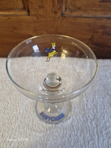 Babycham original glass - babycham, with
