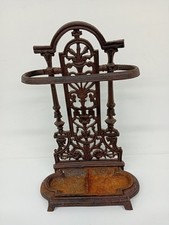 Vintage Cast Iron Umbrella Stand Ornate Decorative Design - OF791