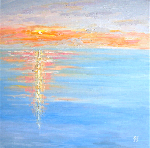 Sunset seascape abstract - seascape,