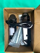 Black Barn Door Gate Latch Handle Set – Heavy-Duty Iron Hardware for Wooden Gate