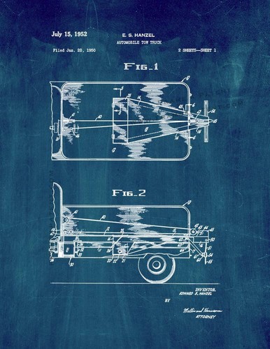 Automobile tow truck patent - truck,