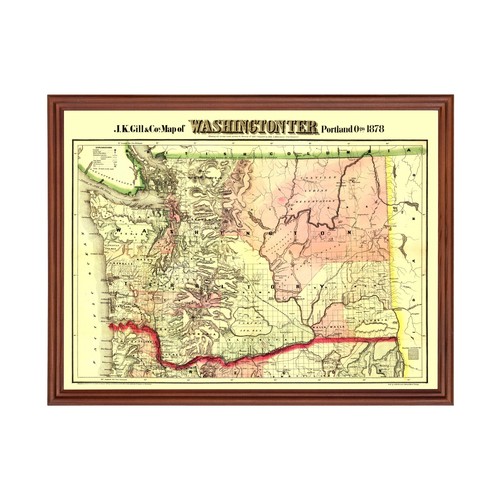 Old map washington - old,