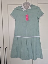Green Gingham Check School