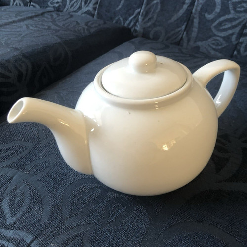 White ceramic teapot cup - ceramic, 2