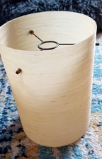 Vintage 1960s 70s Spun Fibreglass Lampshade 8"x6" Light Shade Natural beige 