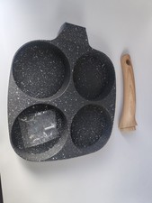 RKS Egg Pan Omelette Pan, 4-Cup Nonstick Granite Omelette Skillet - Pancake P