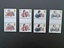 Women Authors Stamps, Gutter Pairs, 1980 GB Set MNH