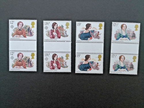 Women authors stamps gutter - authors, stamps,