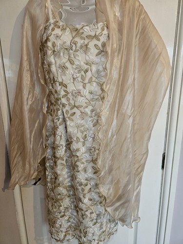 Gina bacconi embroidered dress - gina,