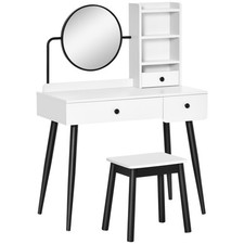 White Dressing Table Set with