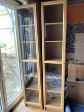 2 x IKEA Billy Book Case Beech GOOD CONDITION Glassed Units